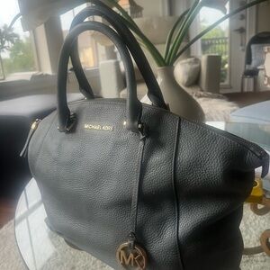 Michael Kors Charcoal Leather Satchel